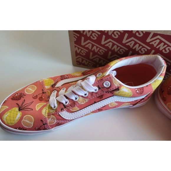 NEW Vans Old Skool Fruit Low Sneaker Fruity Coral Youth kids boys 6.5 women 8 - Picture 5 of 8